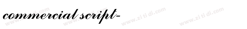 commercial script字体转换